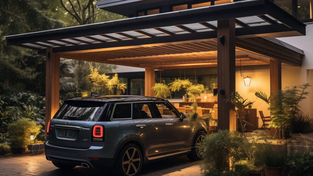 Carport solaire avec led