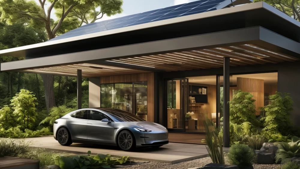 Carport solaire Futuriste